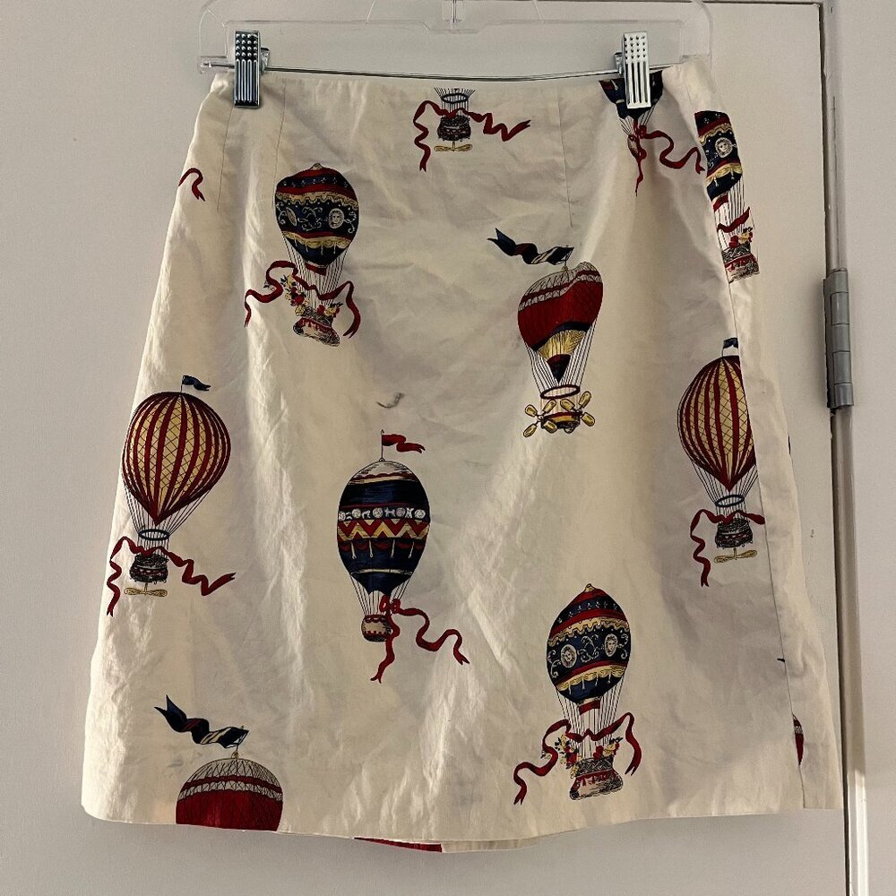 Vintage Talbots Hot Air Balloon Print size 26 waist skirt